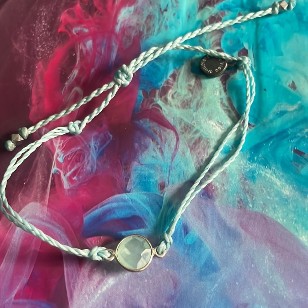 Pura vida blue crystal charm